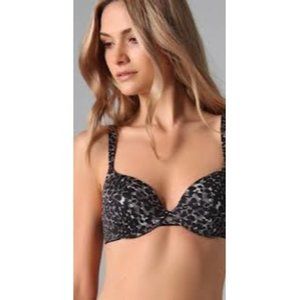 DKNY Sensual Comfort Underwire T-Shirt Bra #453079 Leopard Print 34DD NEW